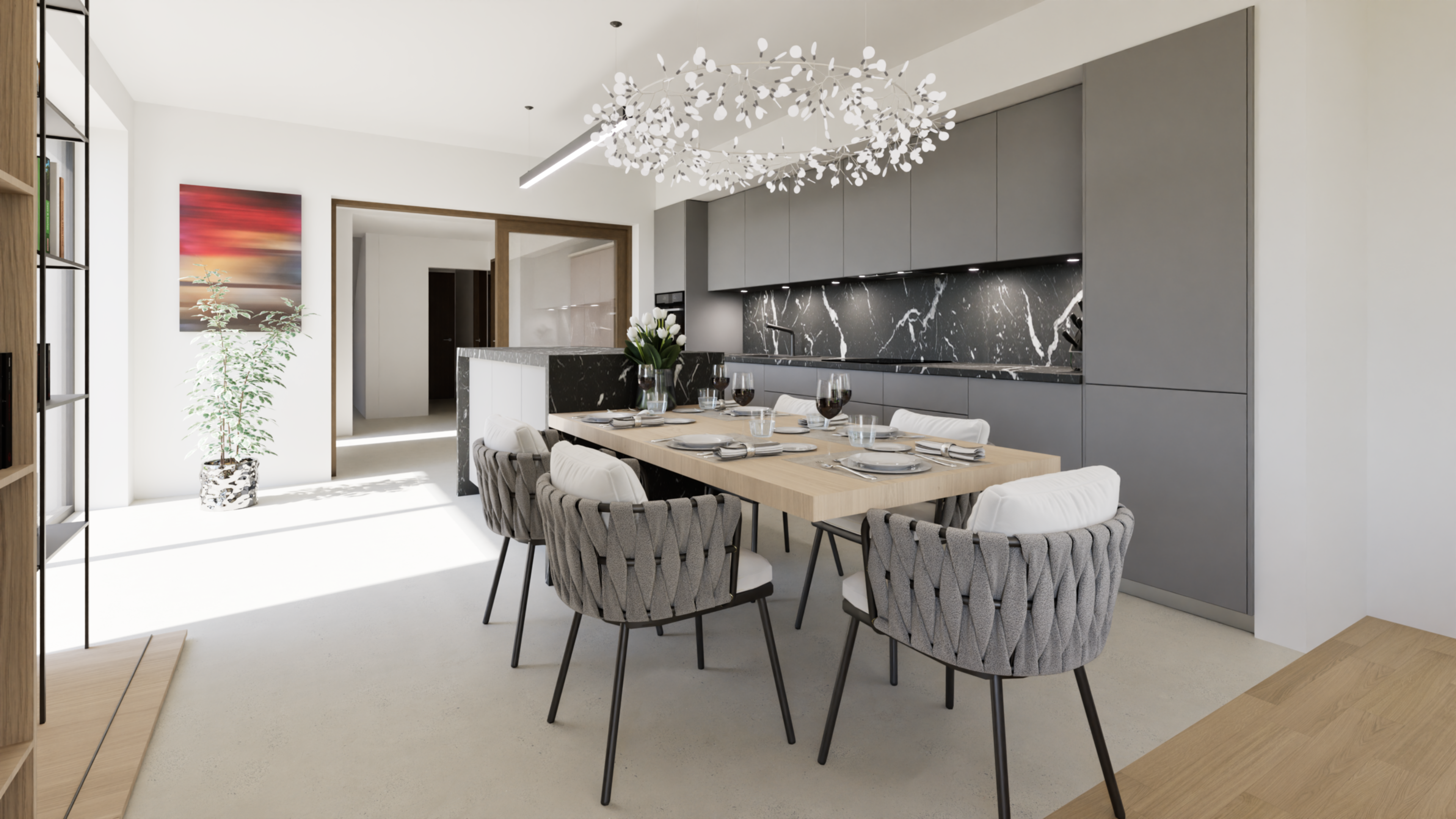 Tento elegantní a prostorný dům 5+kk je dokonalou volbou pro ty, kteří hledají kombinaci moderního designu a maximálního komfortu.